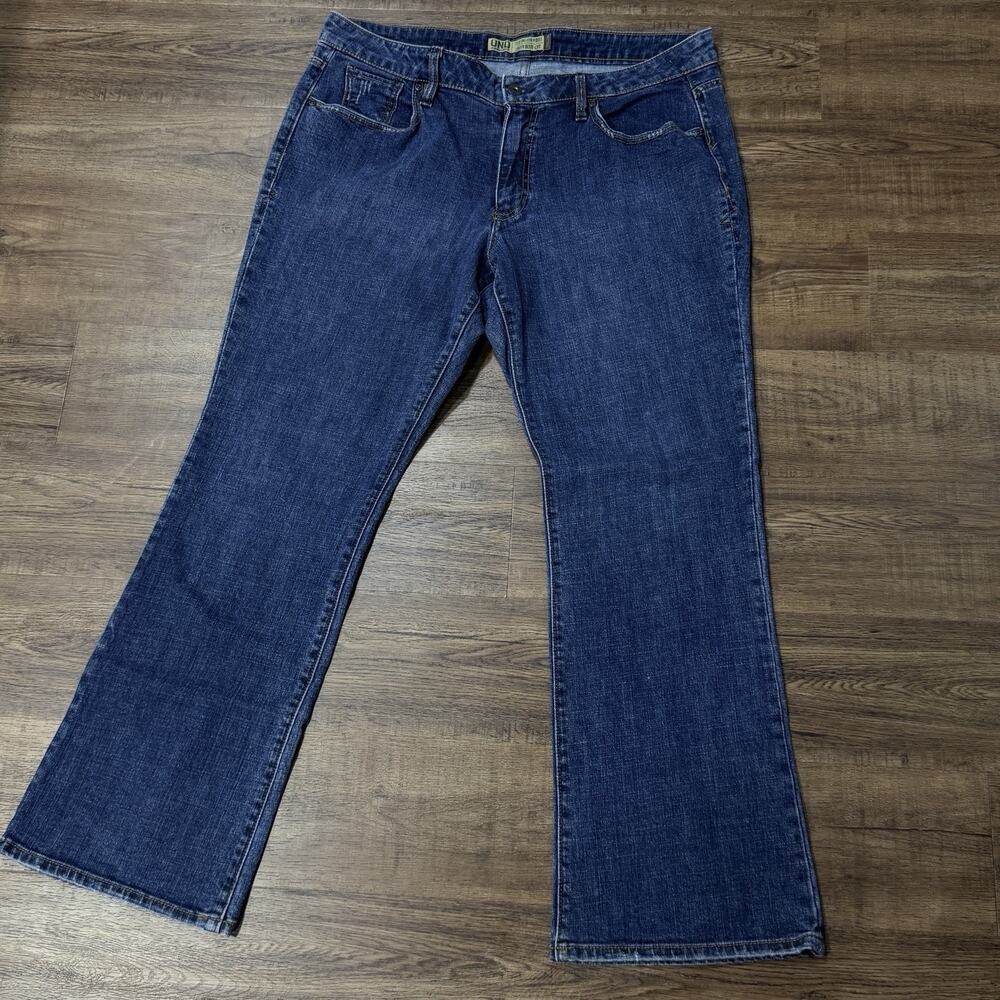 Old Navy Denim Curvy Boot Cut Mid Rise Jeans Women's 16 Dark Wash Stretch Y2K